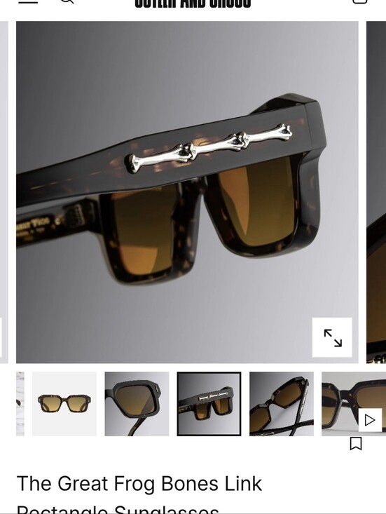 cutter and gross Other - Bones Link Rectangle Sunglasses - Tortoiseshell/Brown